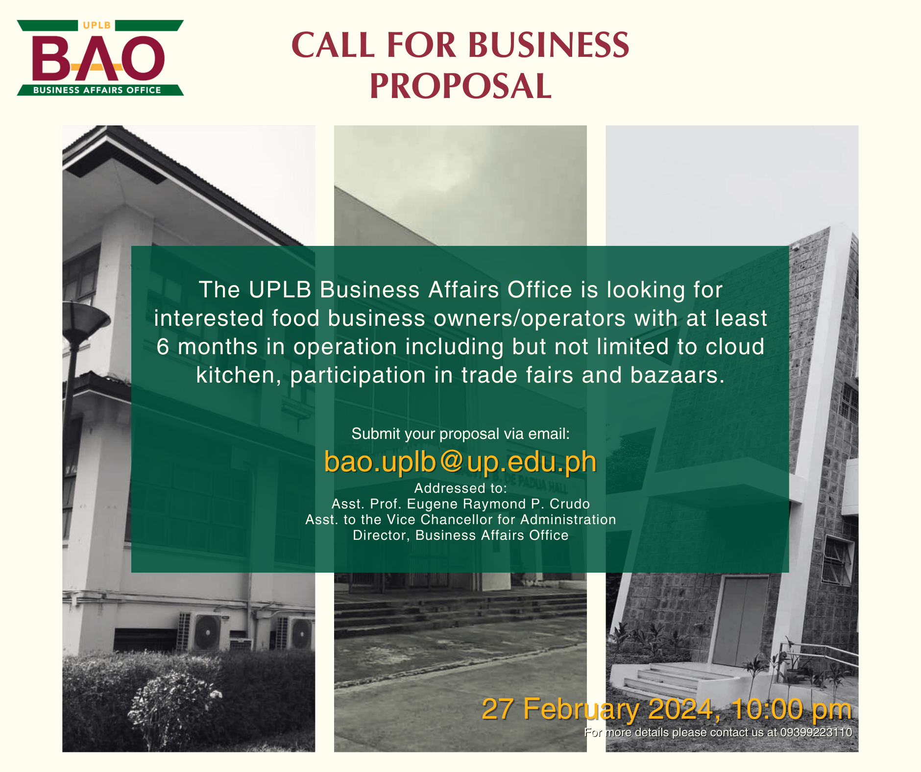CALL FOR BUSINESS PROPOSAL